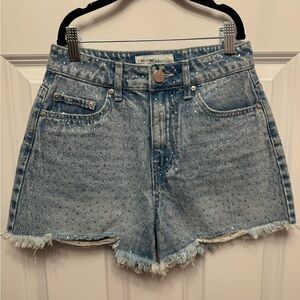 Ban•jara Denim Blue Sparkle Jean Shorts